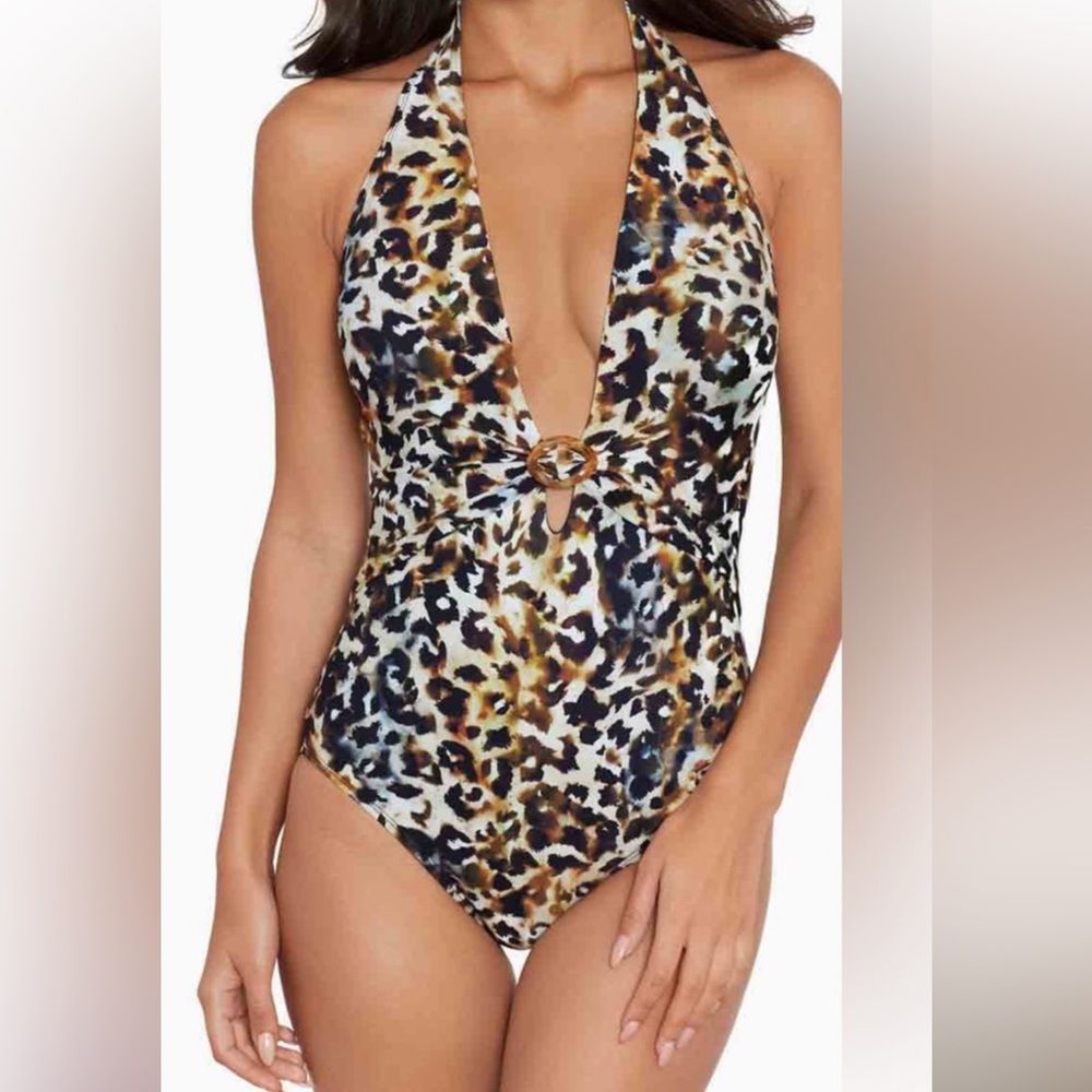 AMORESSA SWIMWEAR size 14 Brown & beige color